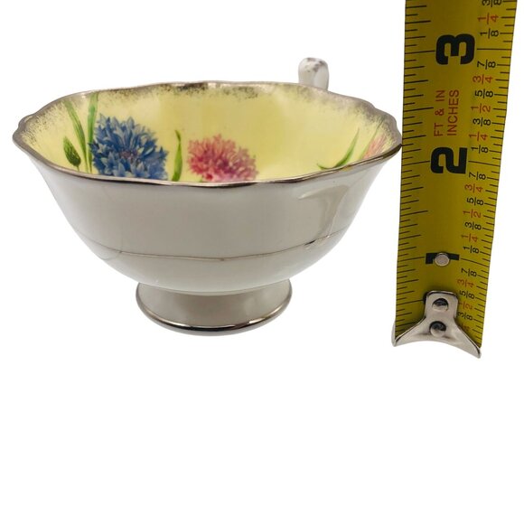 Vtg Paragon Double Warrant Fine Bone China Teacup Blue Pink Cornflowers CUP ONLY - Picture 9 of 10